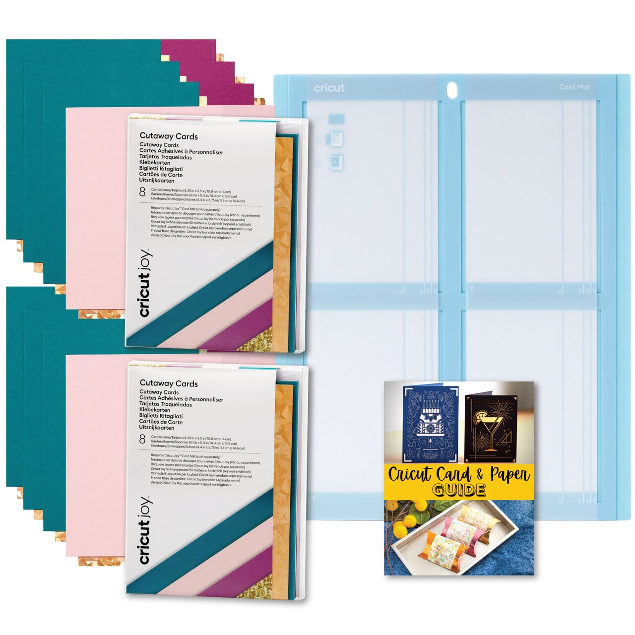 Cricut Cutaway Cards Double Sampler Bundle with Cricut Card Mat 2x2